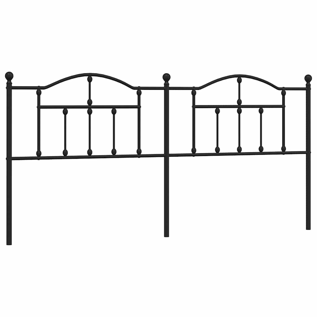 Elegant Black Metal Headboard - 193 cm for Modern Bedrooms