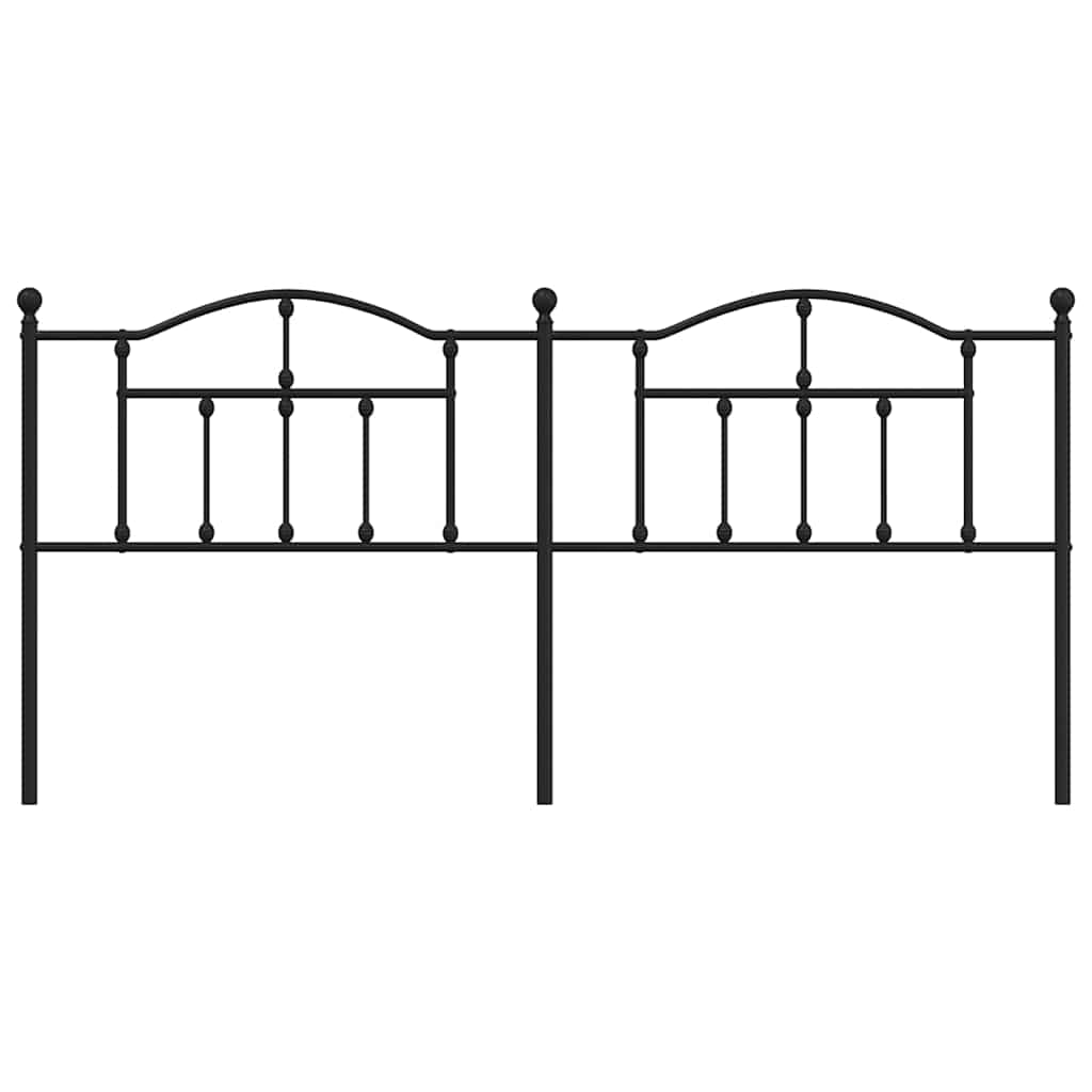 Elegant Black Metal Headboard - 193 cm for Modern Bedrooms