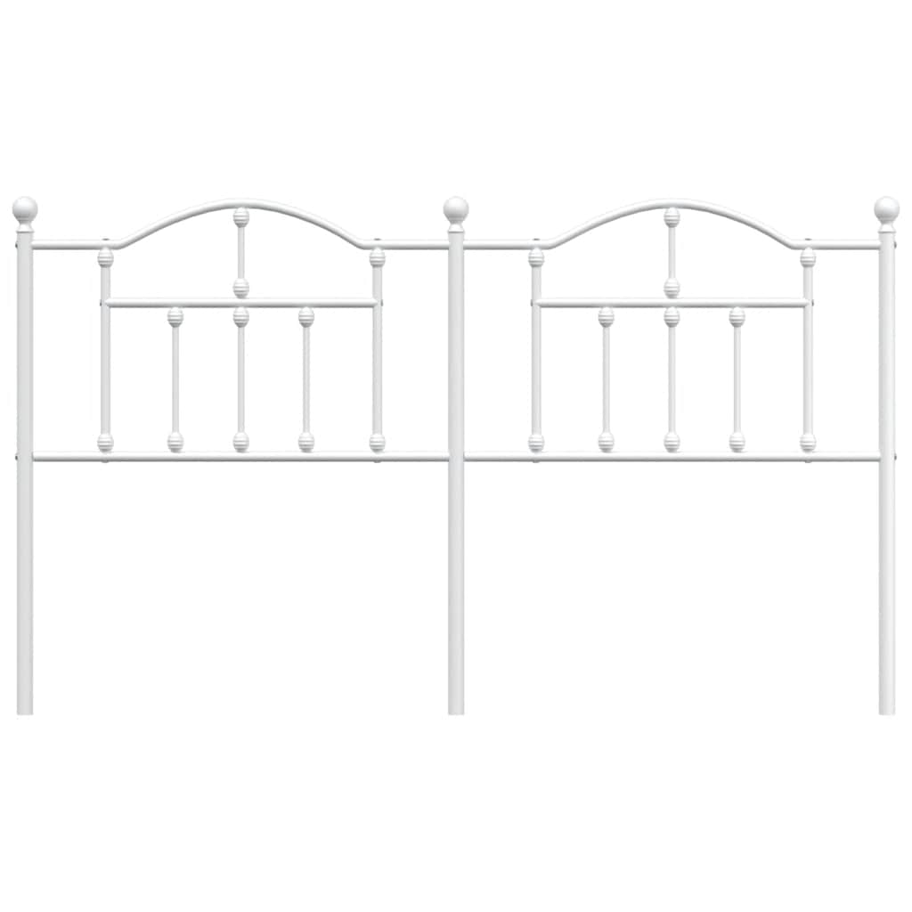 Elegant White Metal Headboard (180 cm) - Stylish Bedroom Decor