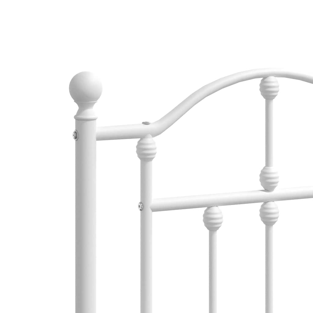 Elegant White Metal Headboard (180 cm) - Stylish Bedroom Decor
