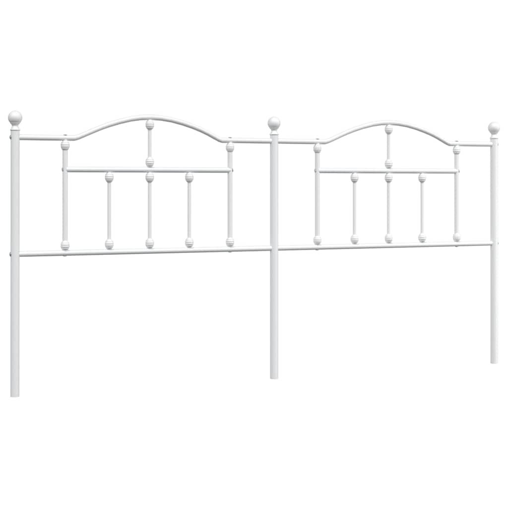 Elegant White Metal Headboard - 193 cm for Modern Bedrooms