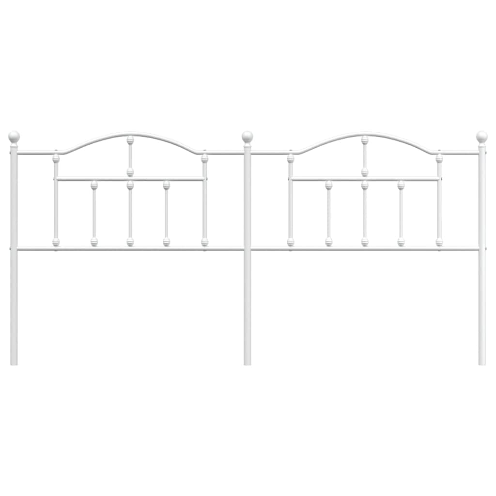 Elegant White Metal Headboard - 193 cm for Modern Bedrooms