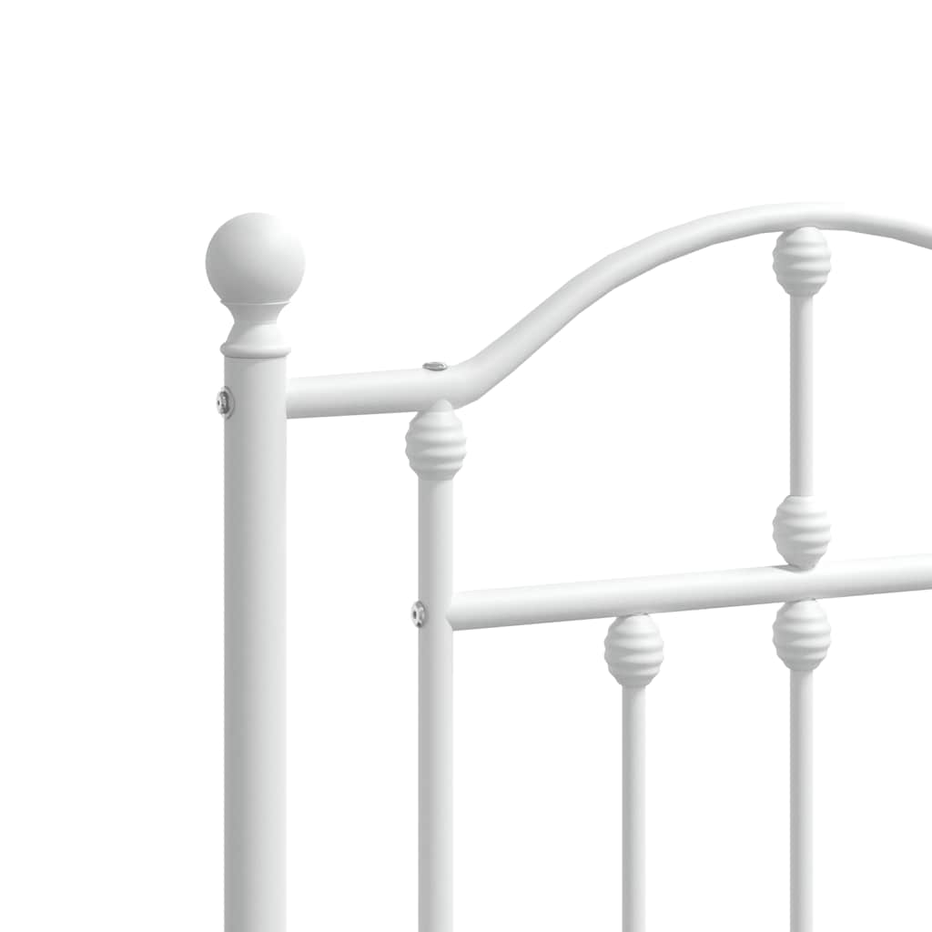 Elegant White Metal Headboard - 193 cm for Modern Bedrooms