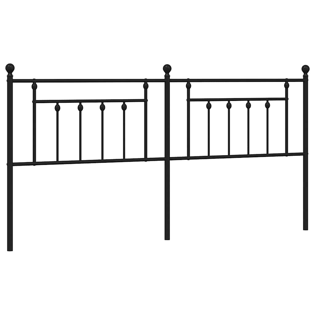 Metal Headboard Black 193 cm