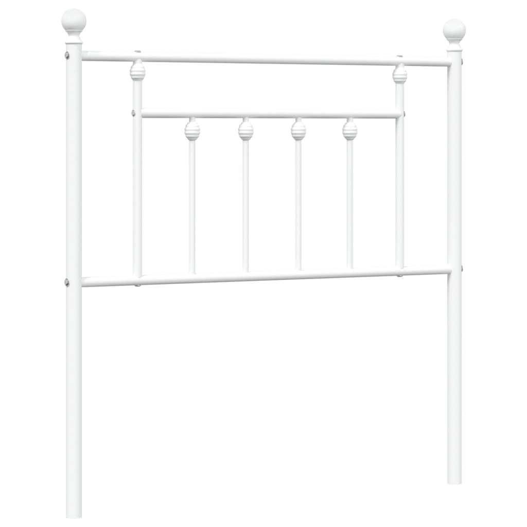 Elegant White Metal Headboard, 80 cm - Classic Bedroom Style