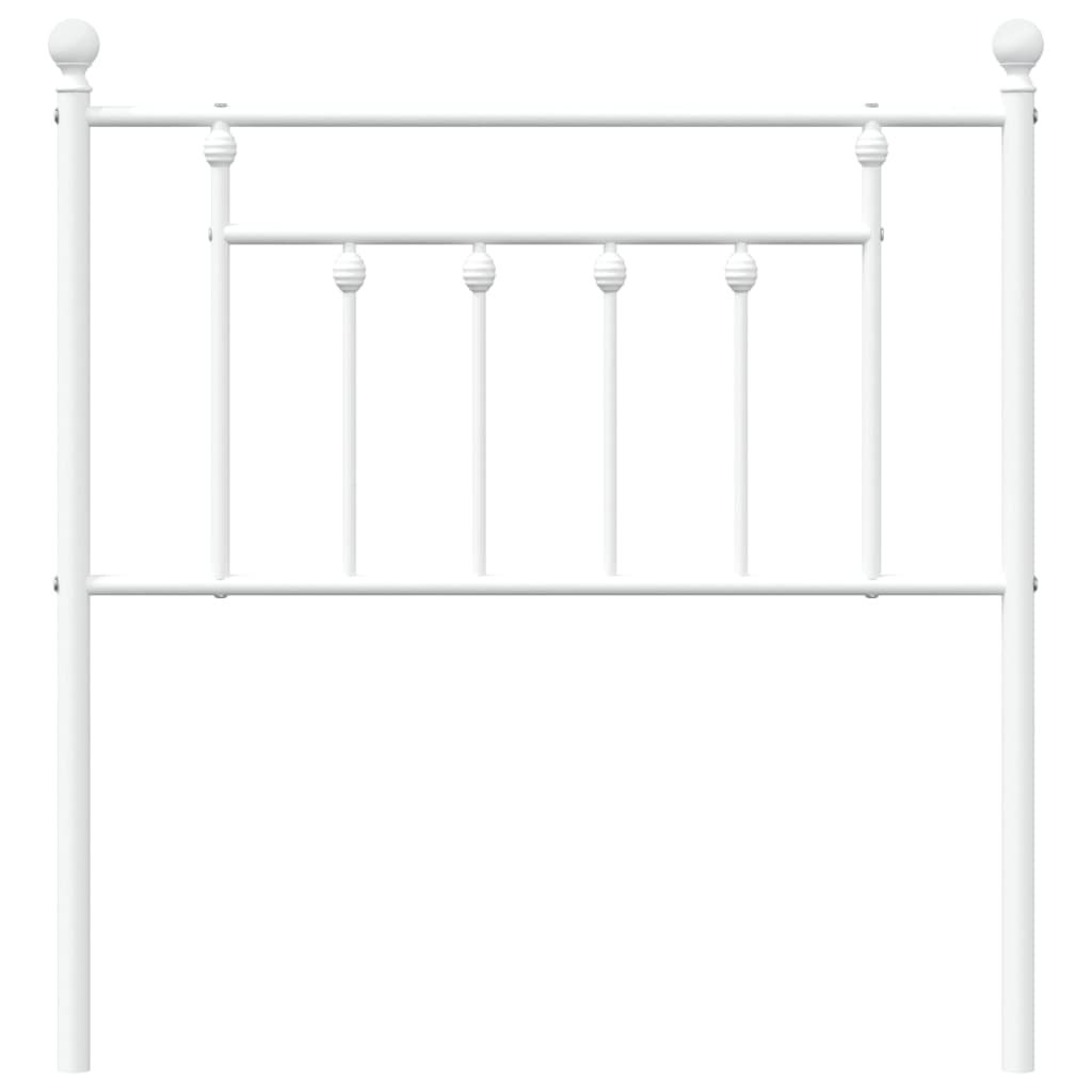 Elegant White Metal Headboard, 80 cm - Classic Bedroom Style
