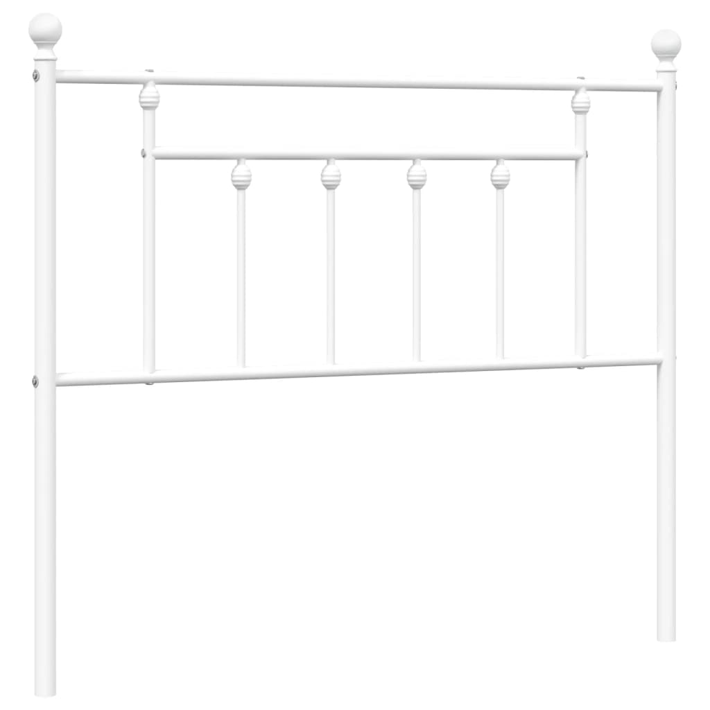 Elegant White Metal Headboard - 107 cm Bedroom Essential