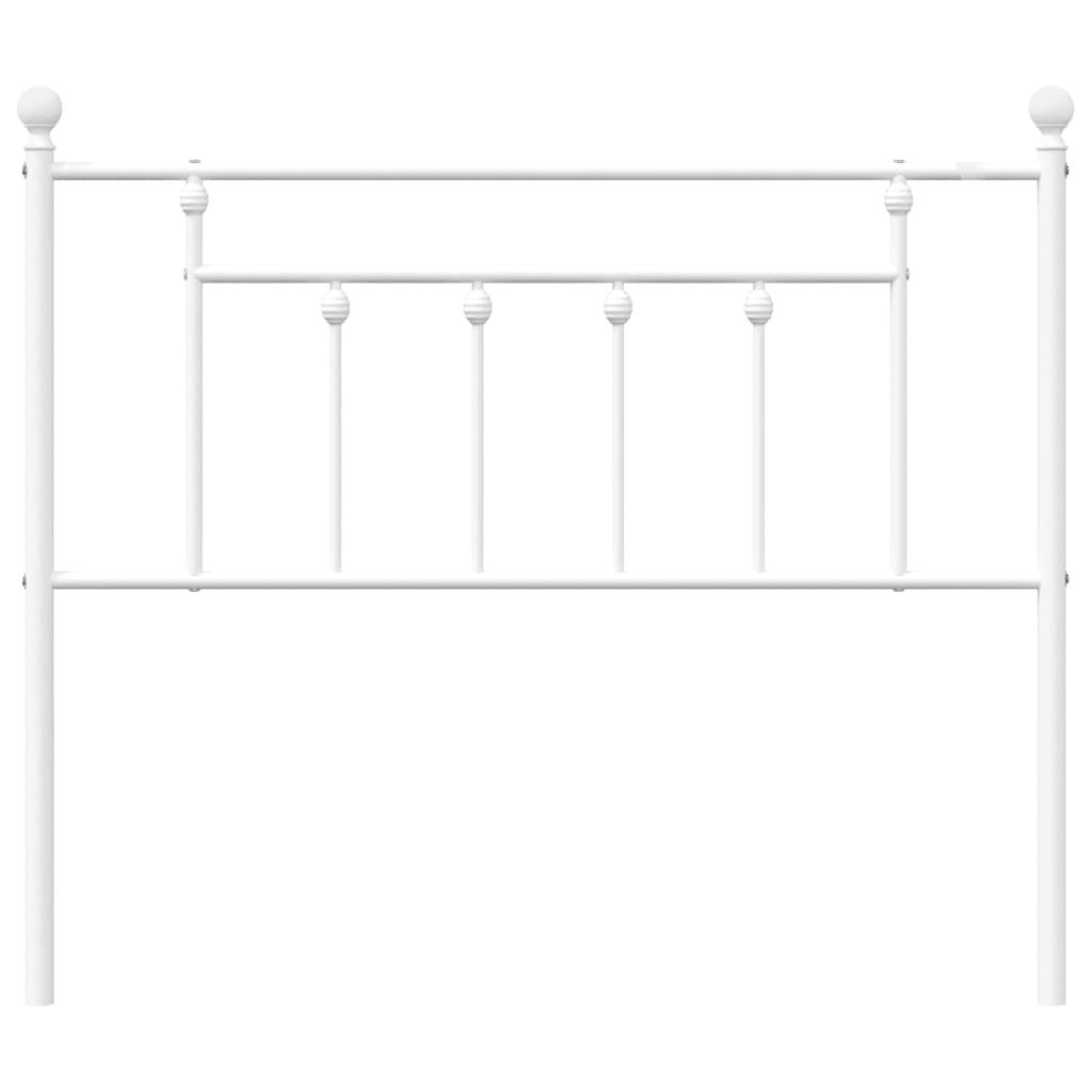 Elegant White Metal Headboard - 107 cm Bedroom Essential