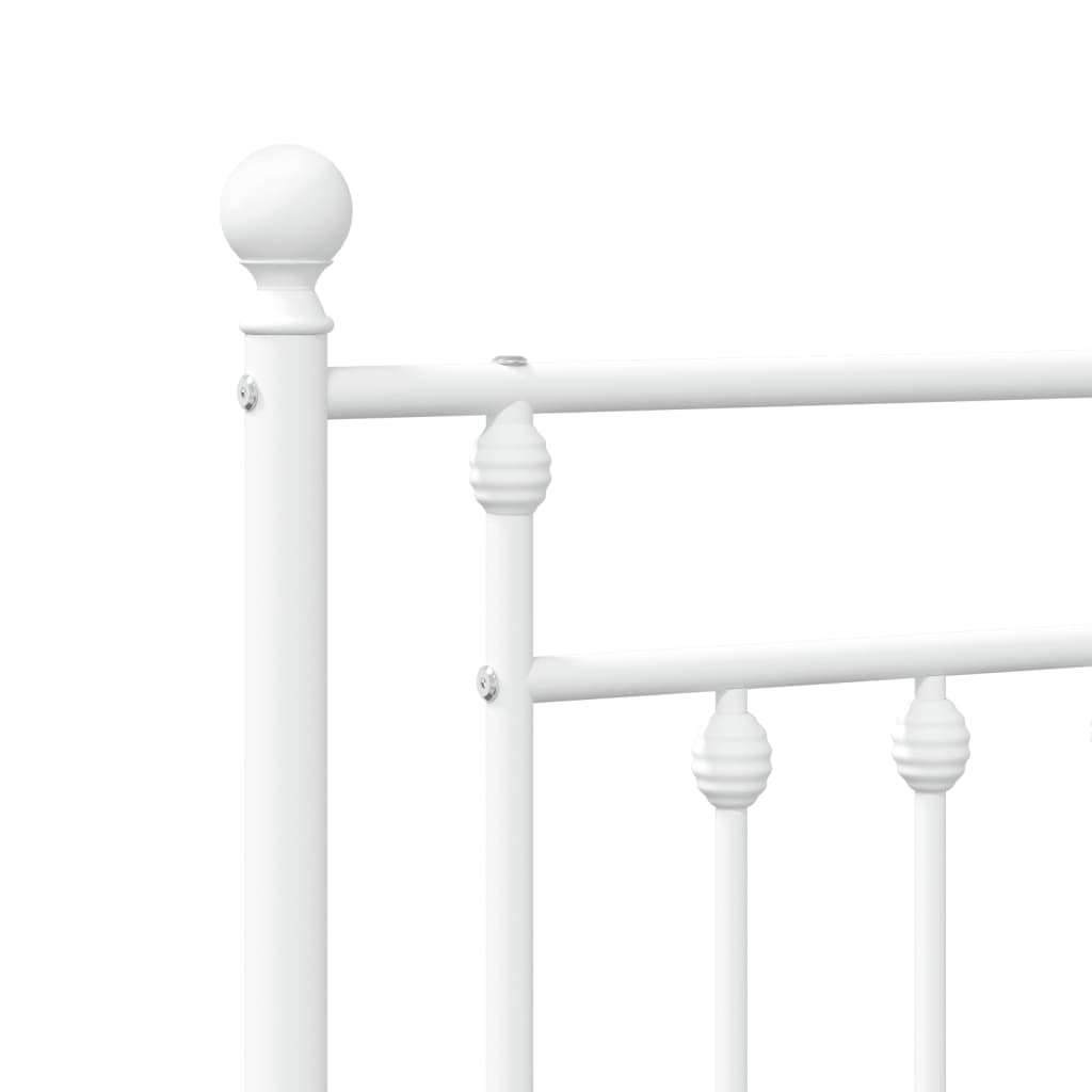 Elegant White Metal Headboard - 107 cm Bedroom Essential