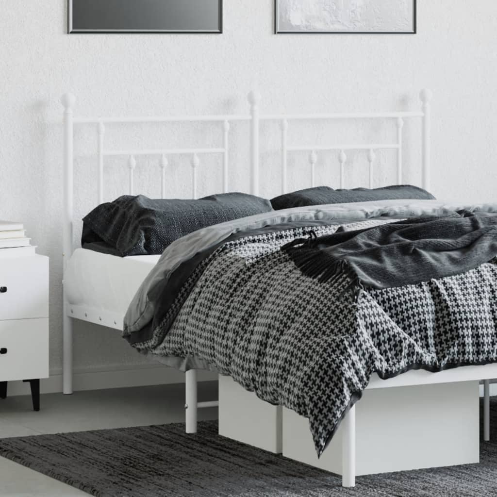 Elegant White Metal Headboard - 150 cm for Stylish Bedroom Décor