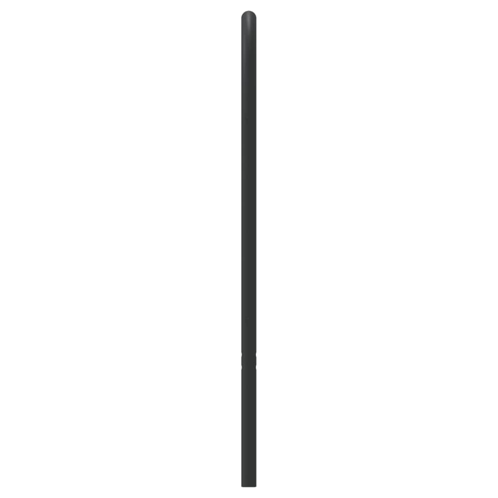 Sleek Black Metal Headboard - 120 cm Modern Bedroom Elegance