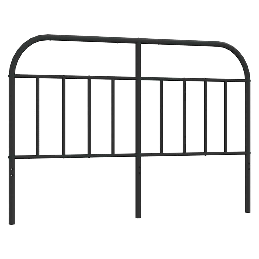 Elegant Black Metal Headboard - 150 cm Modern Design