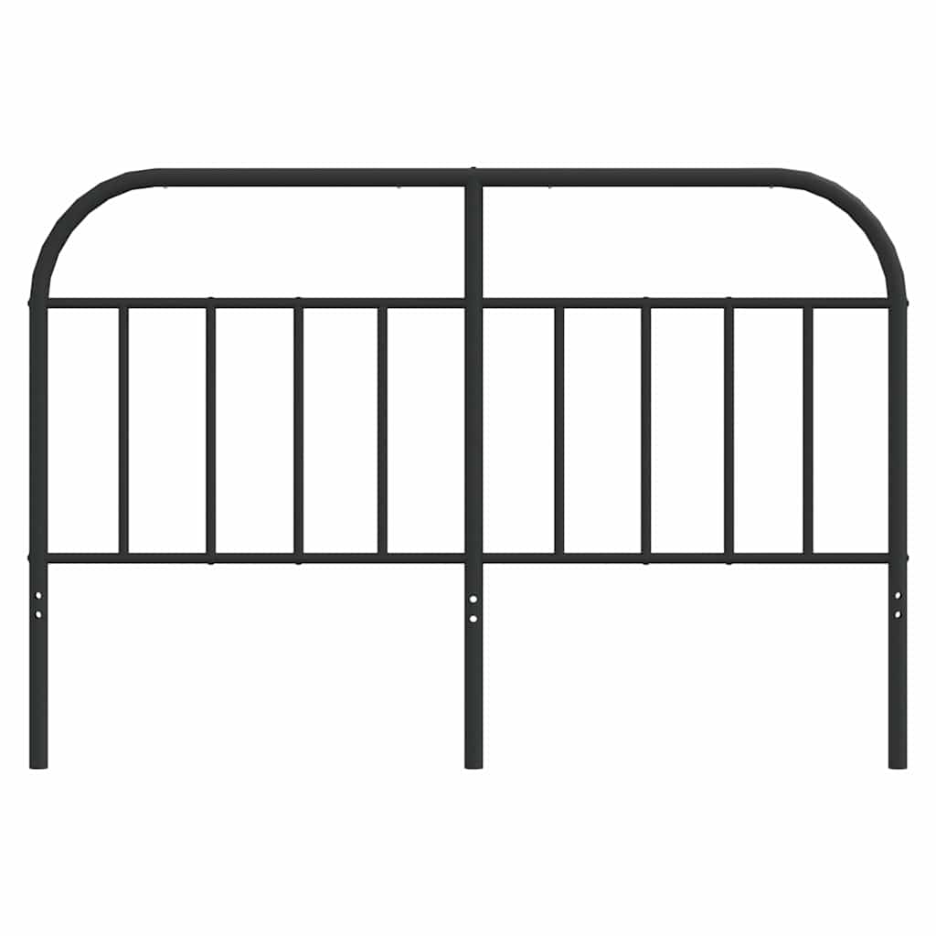 Elegant Black Metal Headboard - 150 cm Modern Design