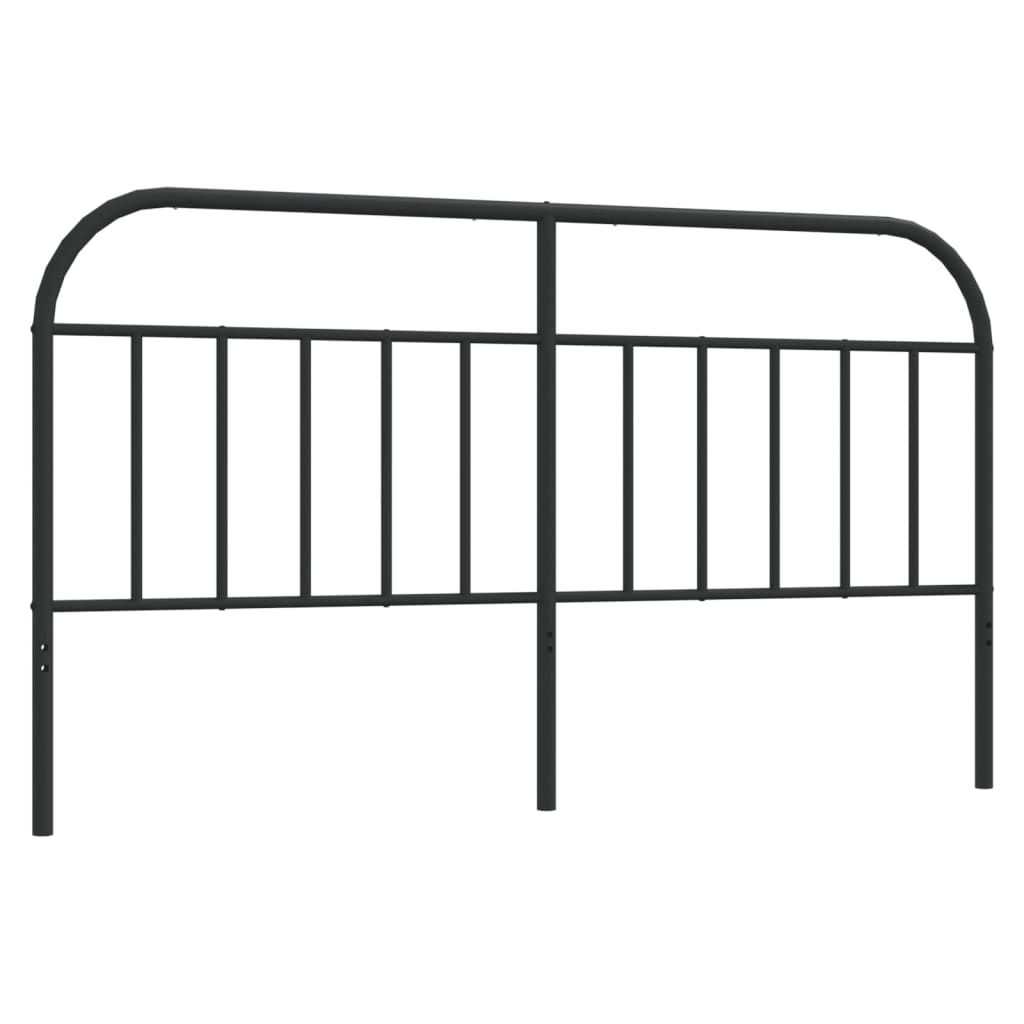 Metal Headboard Black 160 cm