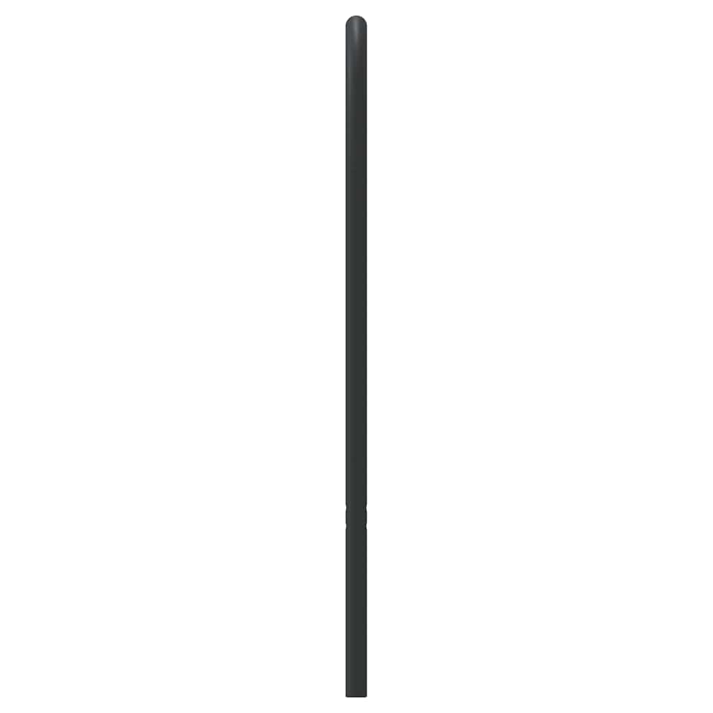 Sleek Black Metal Headboard - 193 cm Sturdy Steel Design