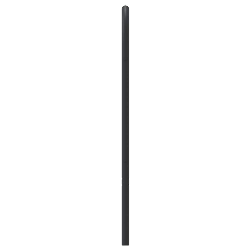 Sleek Black Metal Headboard - 200 cm Stylish Bedroom Decor