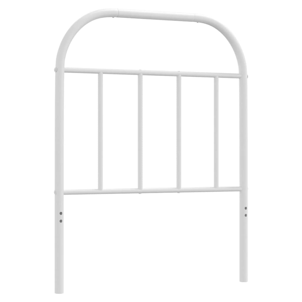 Elegant White Metal Headboard - 75 cm Sleek Design