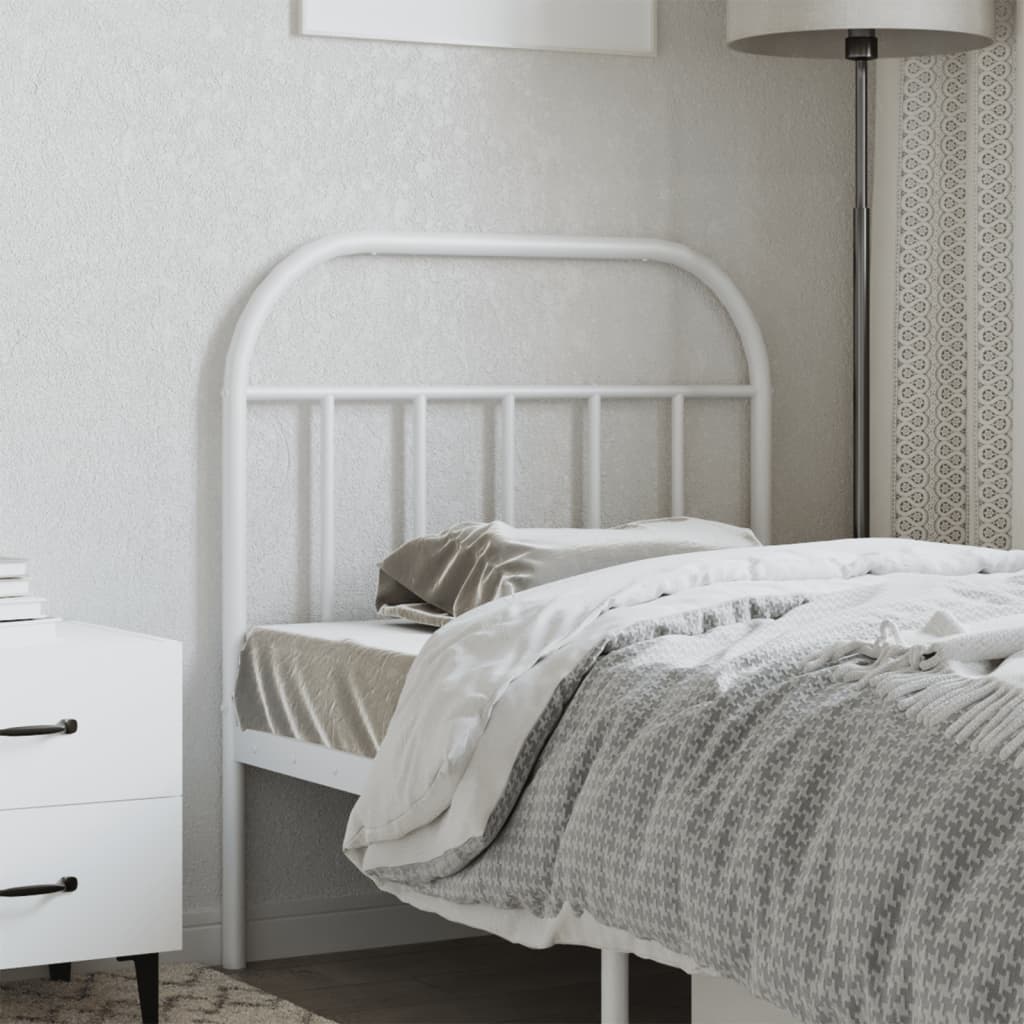 White Metal Headboard - Elegant 90 cm Design for Stylish Bedrooms