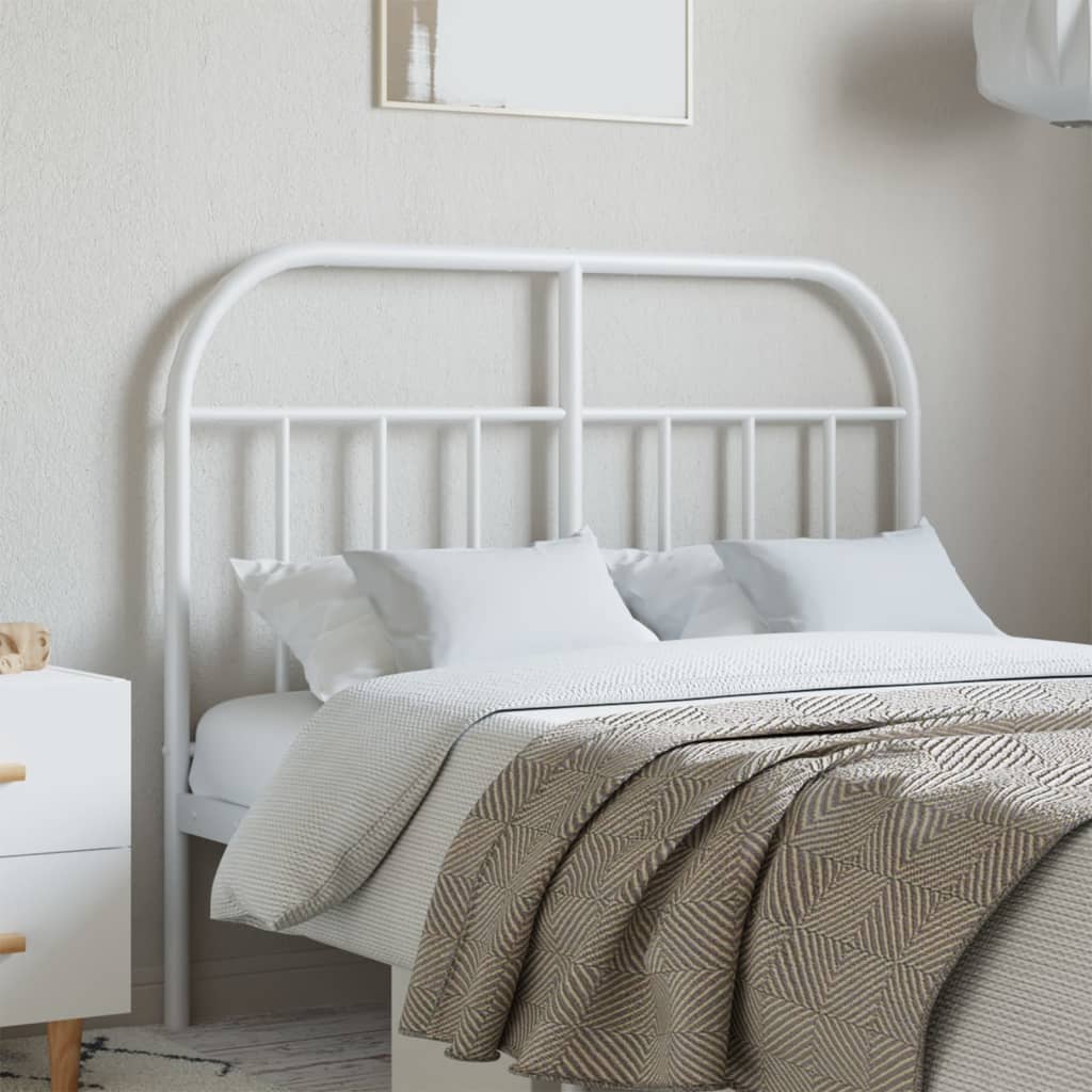 Elegant White Metal Headboard 120cm | Stylish Bedroom Upgrade