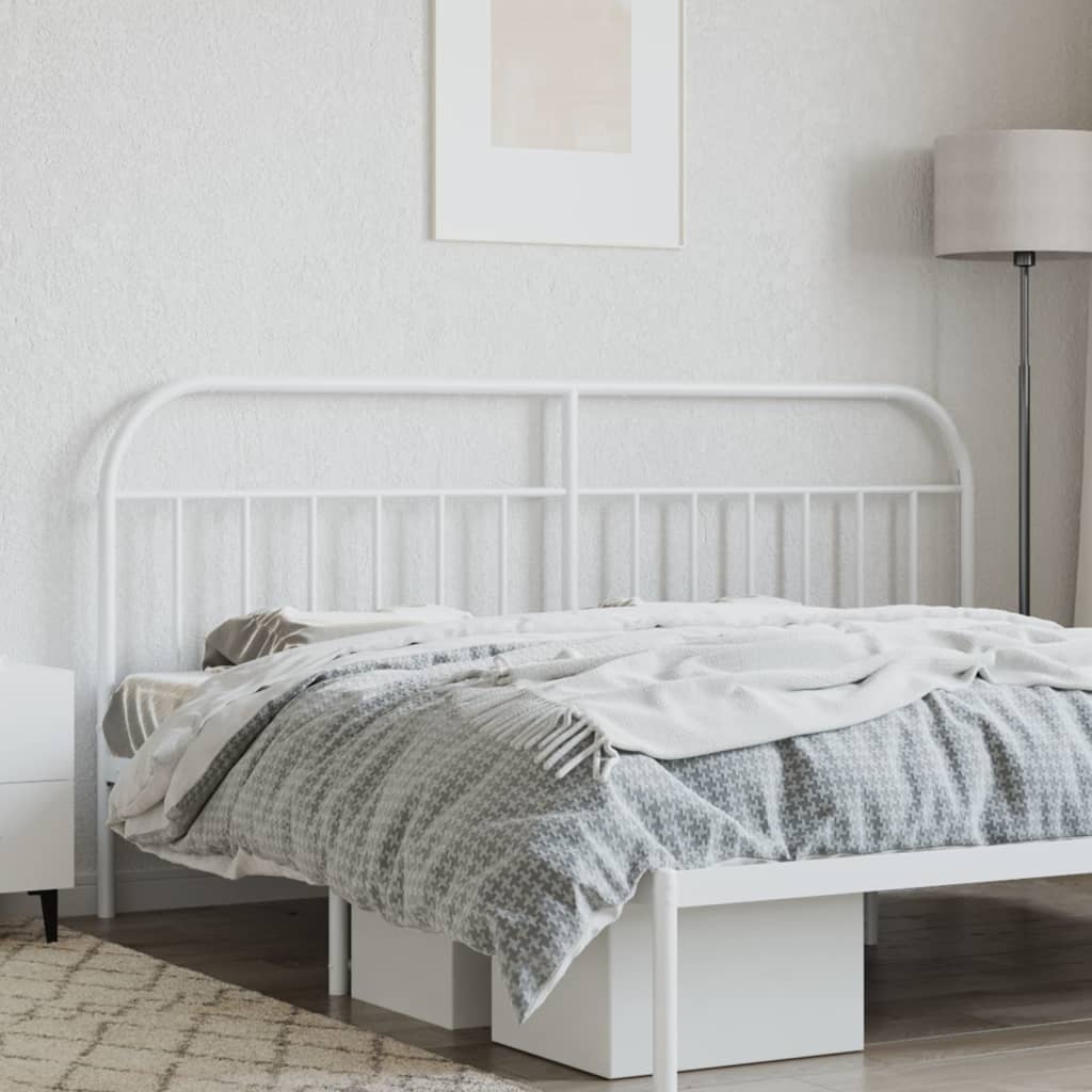 Elegant White Metal Headboard - 200 cm for Stylish Bedrooms