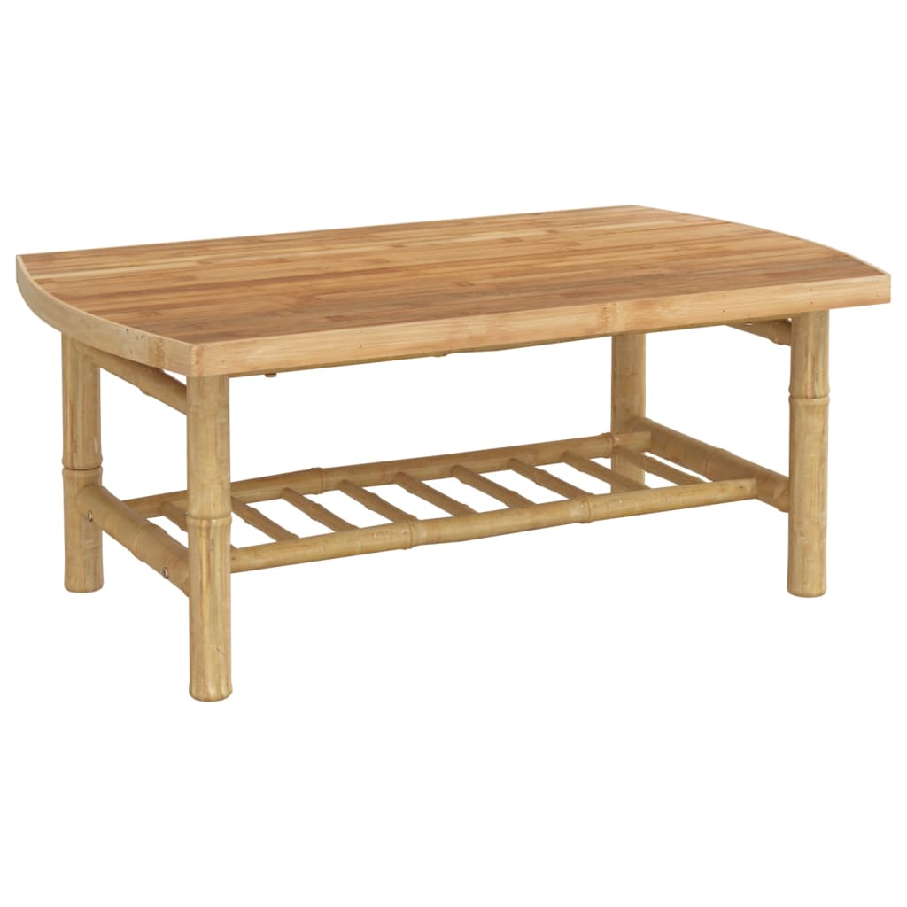 Bamboo Garden Coffee Table 90x55x37 cm – Natural Outdoor Elegance