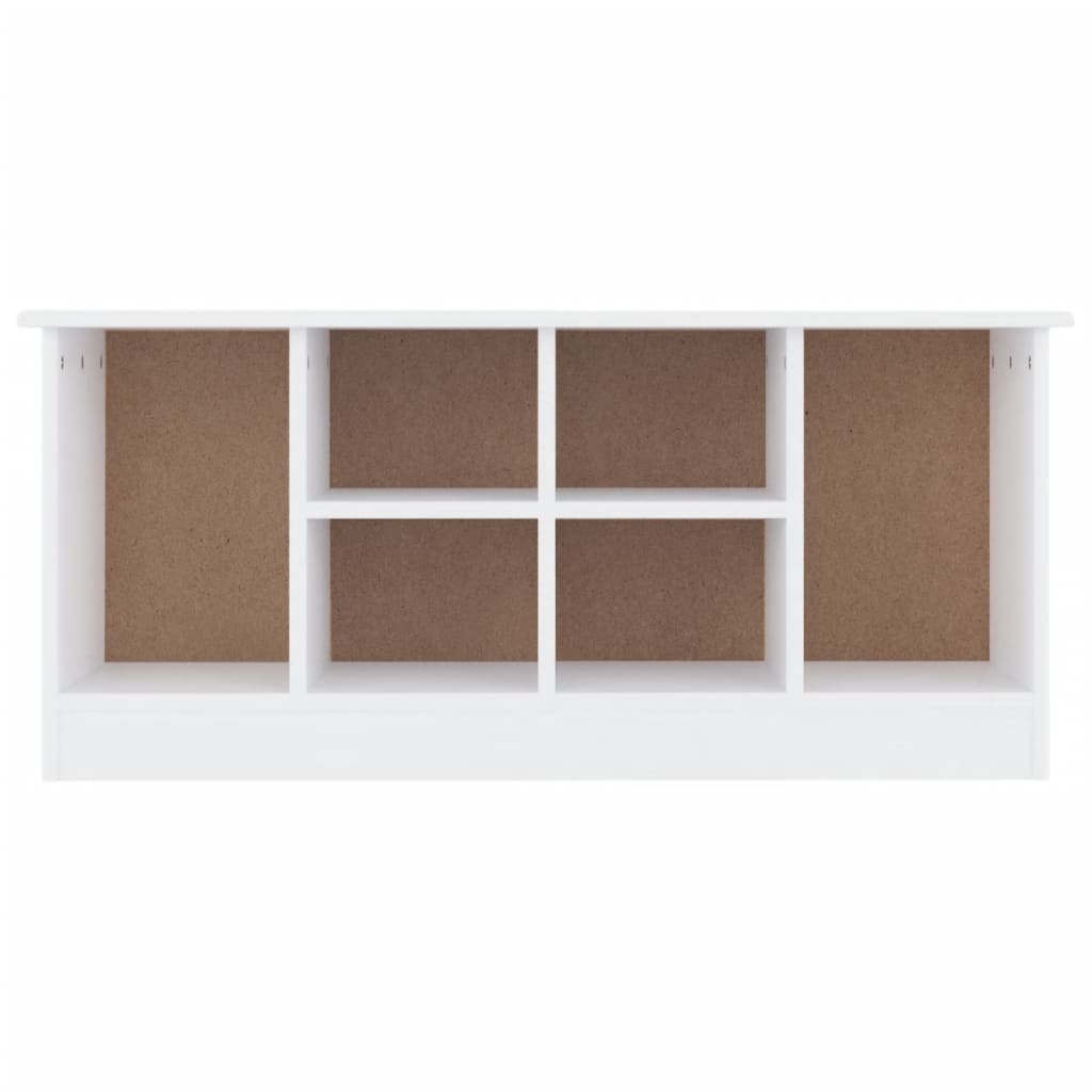 Shoe Bench ALTA White 100x35x45 cm, Solid Pine Wood