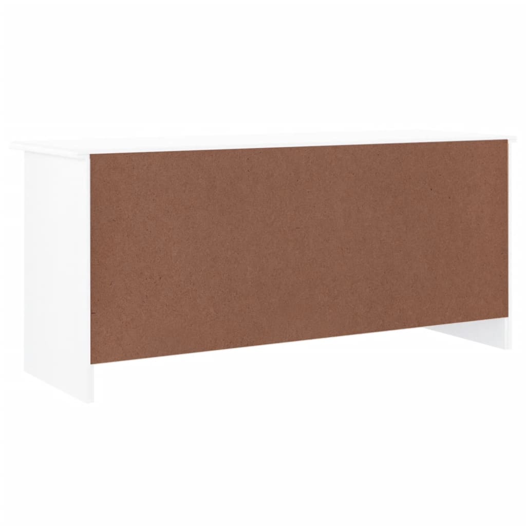 Shoe Bench ALTA White 100x35x45 cm, Solid Pine Wood