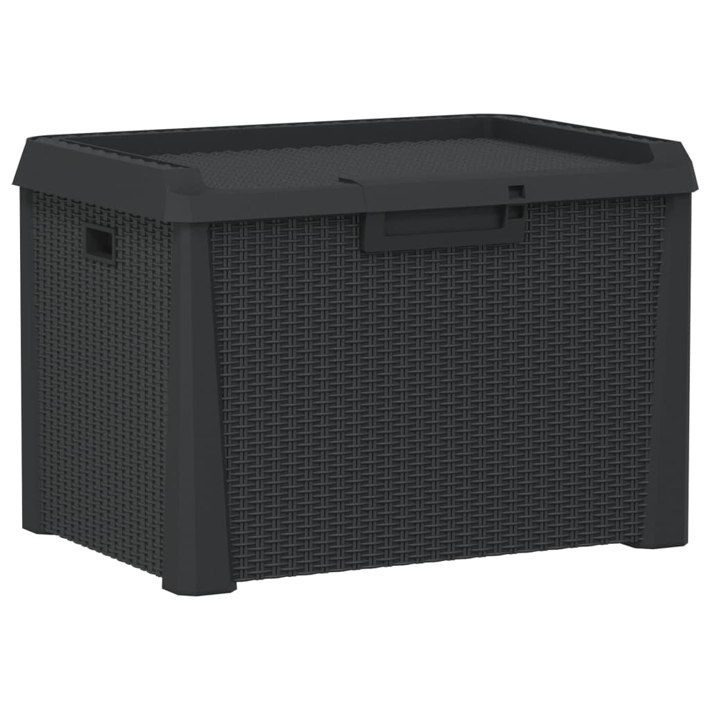 Anthracite Garden Storage Box 125L PP - Durable Outdoor Organizer