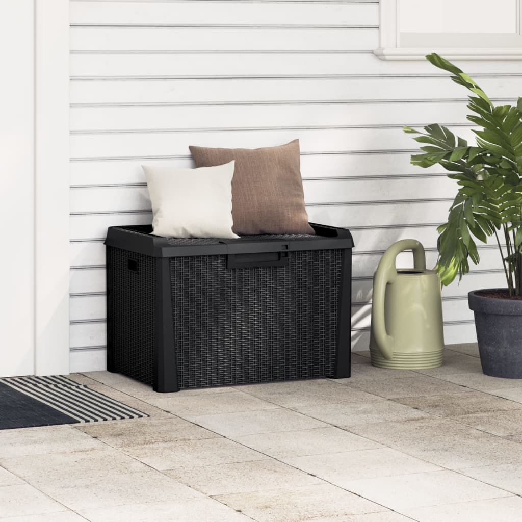 Anthracite Garden Storage Box 125L PP - Durable Outdoor Organizer