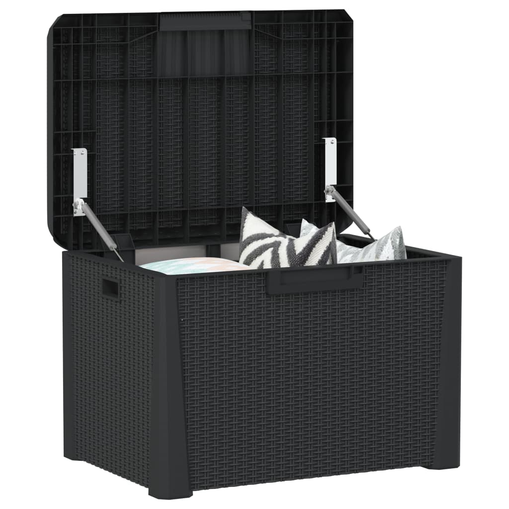 Anthracite Garden Storage Box 125L PP - Durable Outdoor Organizer