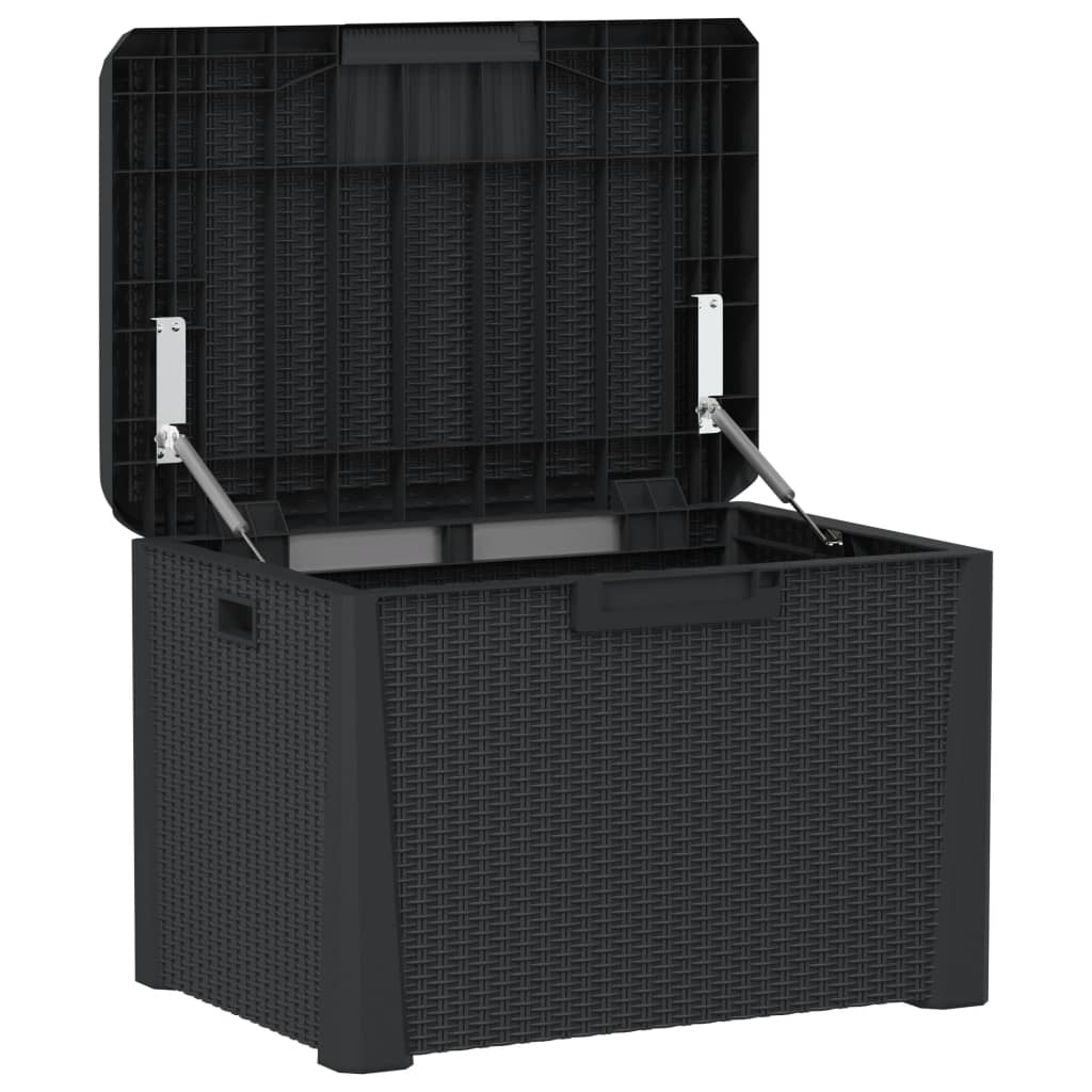 Anthracite Garden Storage Box 125L PP - Durable Outdoor Organizer