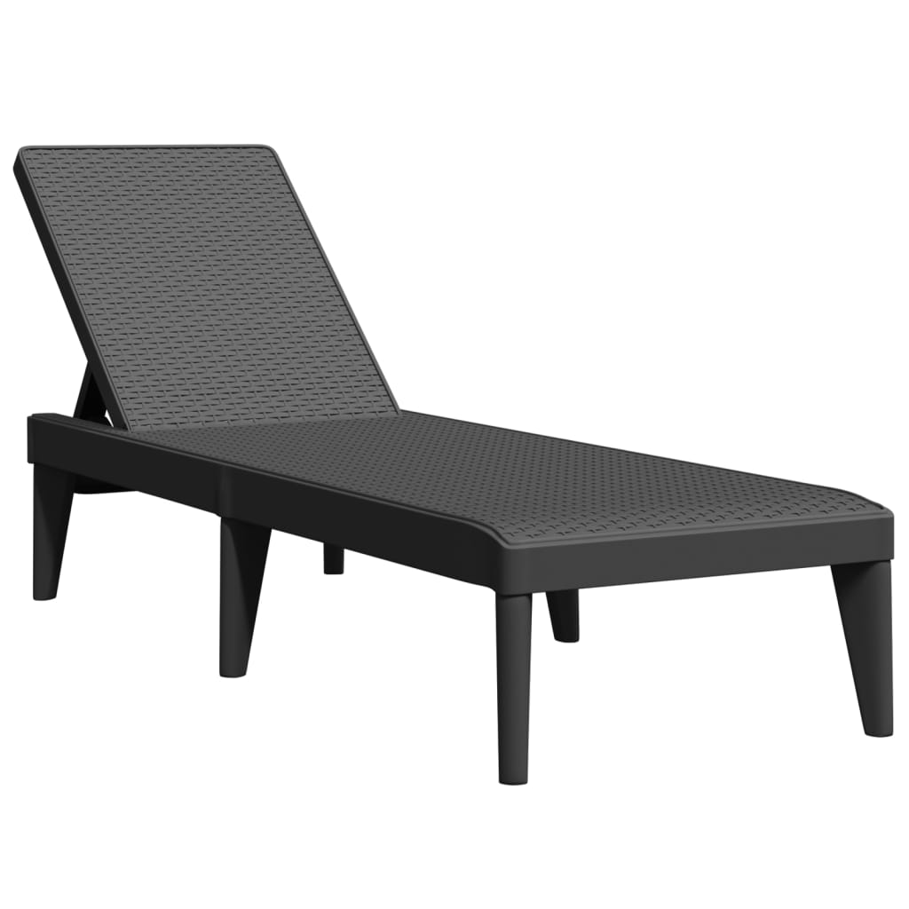 Anthracite PP Sun Lounger 186x60x29 cm – Stylish Outdoor Relaxation