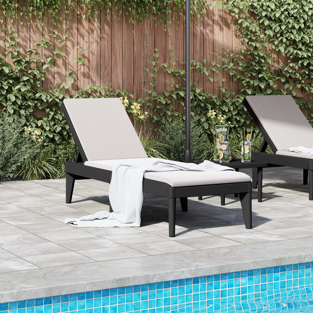Anthracite PP Sun Lounger 186x60x29 cm – Stylish Outdoor Relaxation