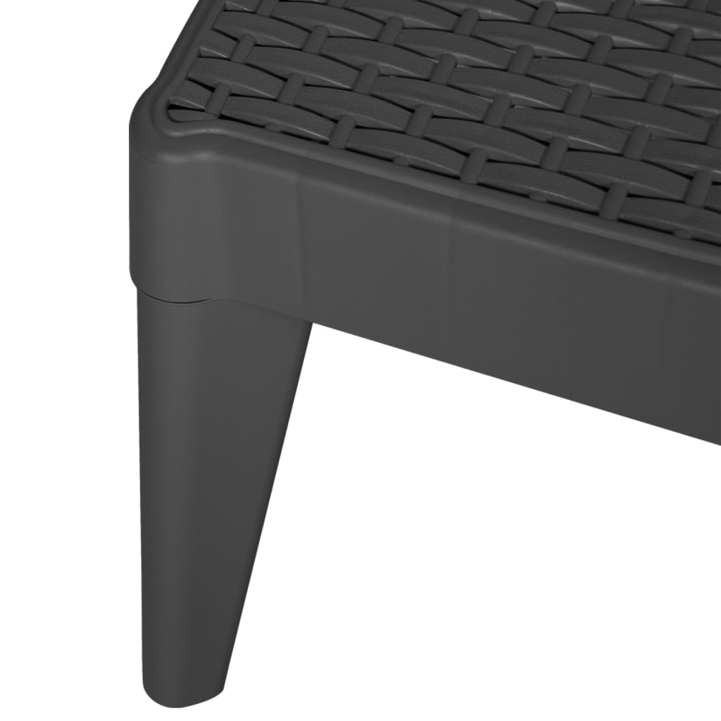 Anthracite PP Sun Lounger 186x60x29 cm – Stylish Outdoor Relaxation