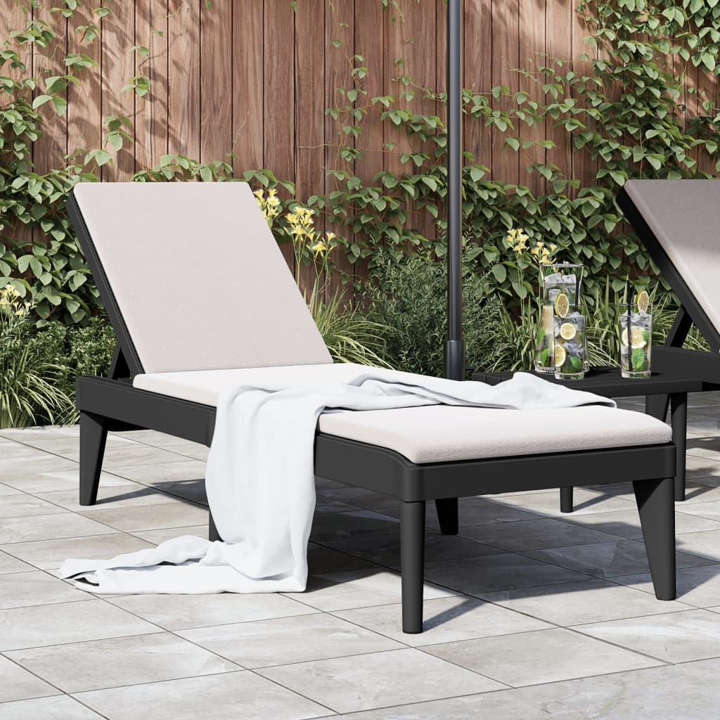 Anthracite PP Sun Lounger 186x60x29 cm – Stylish Outdoor Relaxation