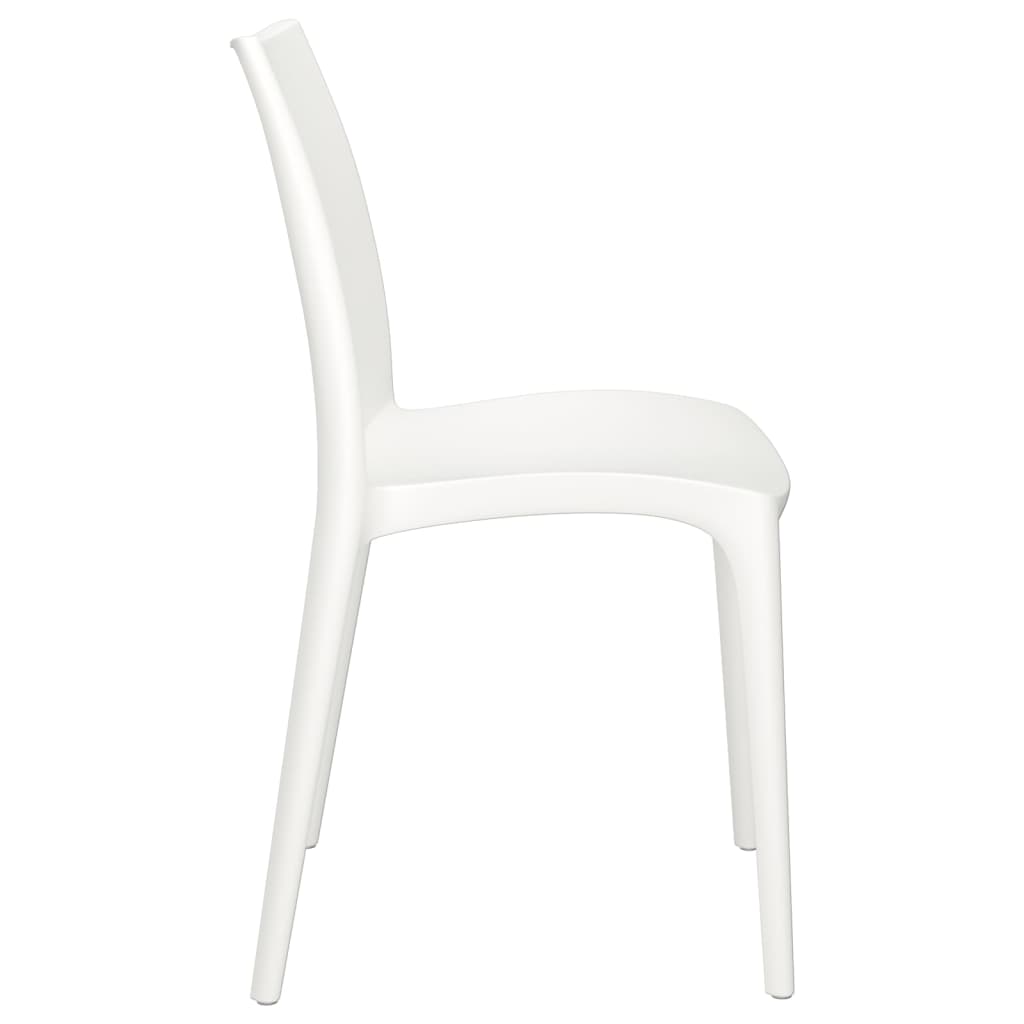 White Polypropylene Garden Chairs Set of 2 - 50x46x80 cm