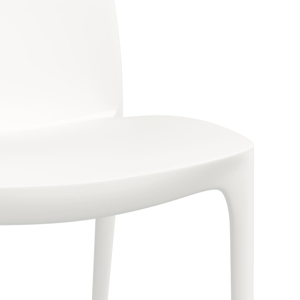 White Polypropylene Garden Chairs Set of 2 - 50x46x80 cm