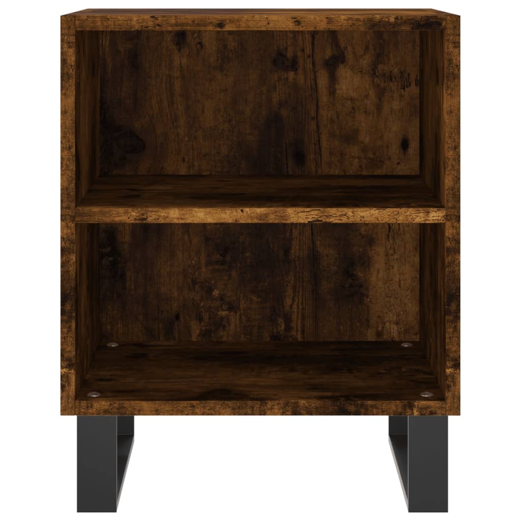 Smoked Oak Bedside Cabinets Set, 40x30x50 cm Engineered Wood