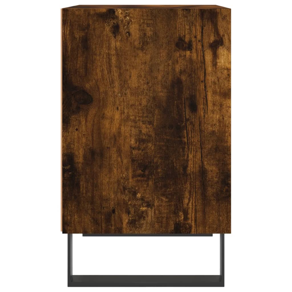 Smoked Oak Bedside Cabinets Set, 40x30x50 cm Engineered Wood