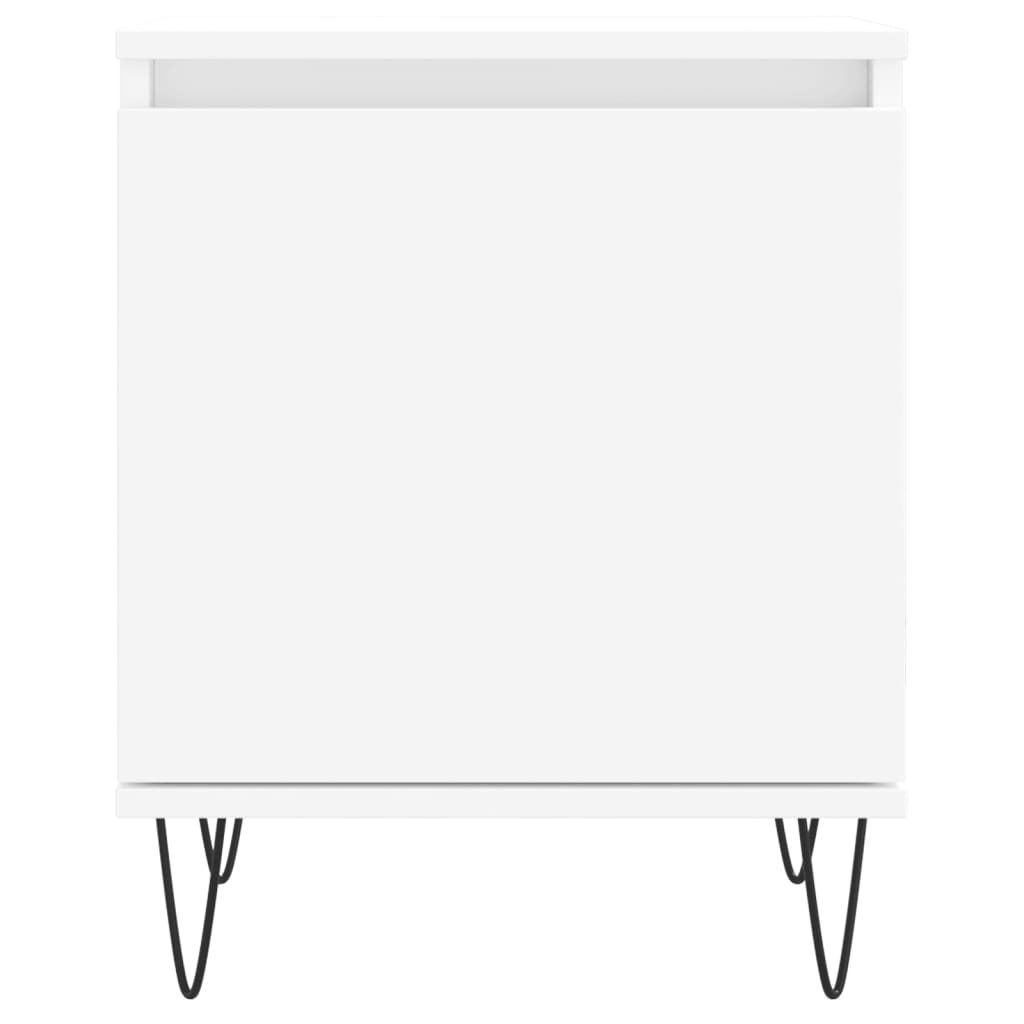 White Engineered Wood Bedside Cabinets 2 pcs - 40x30x50 cm