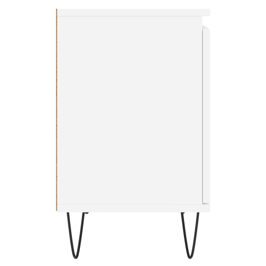 White Engineered Wood Bedside Cabinets 2 pcs - 40x30x50 cm