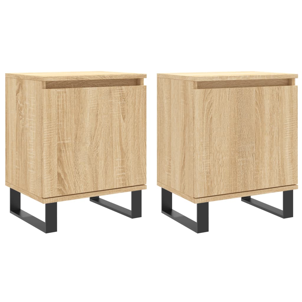 Sonoma Oak Bedside Cabinets 2 Pcs - 40x30x50 cm Engineered Wood
