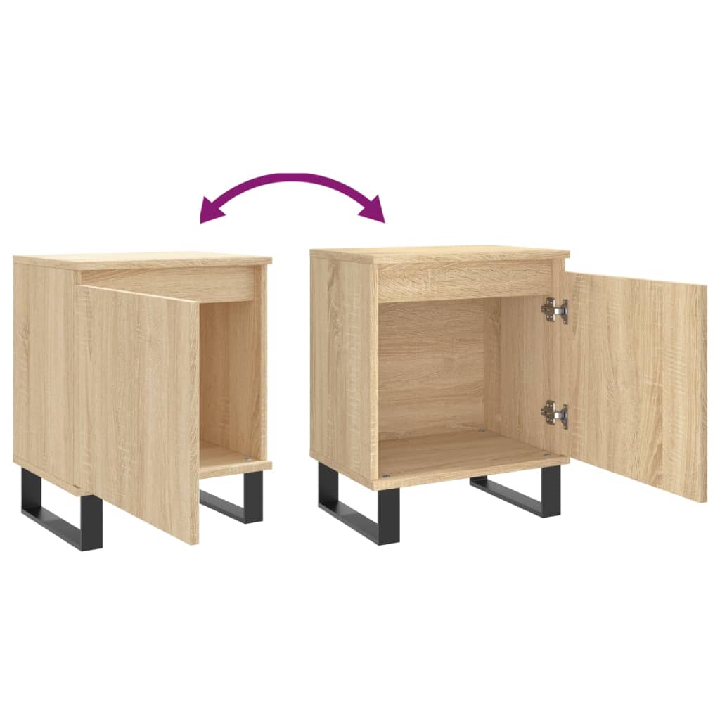 Sonoma Oak Bedside Cabinets 2 Pcs - 40x30x50 cm Engineered Wood
