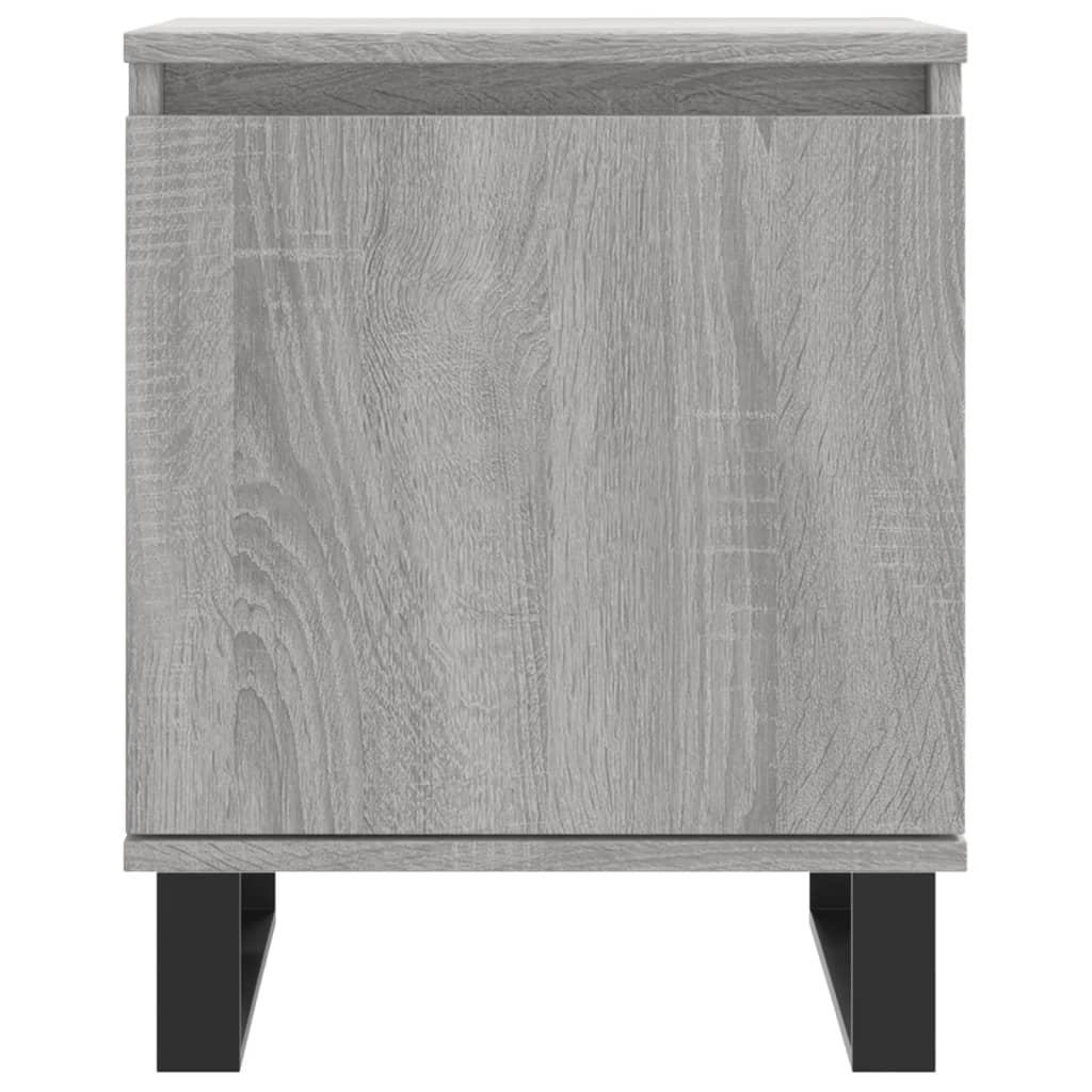 Grey Sonoma Bedside Cabinets Set of 2 - 40x30x50 cm Engineered Wood