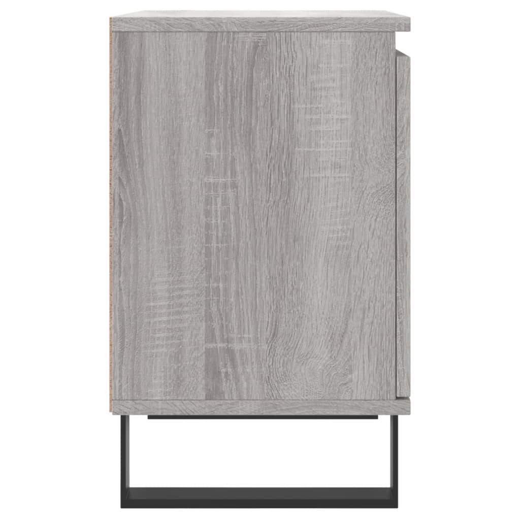 Grey Sonoma Bedside Cabinets Set of 2 - 40x30x50 cm Engineered Wood