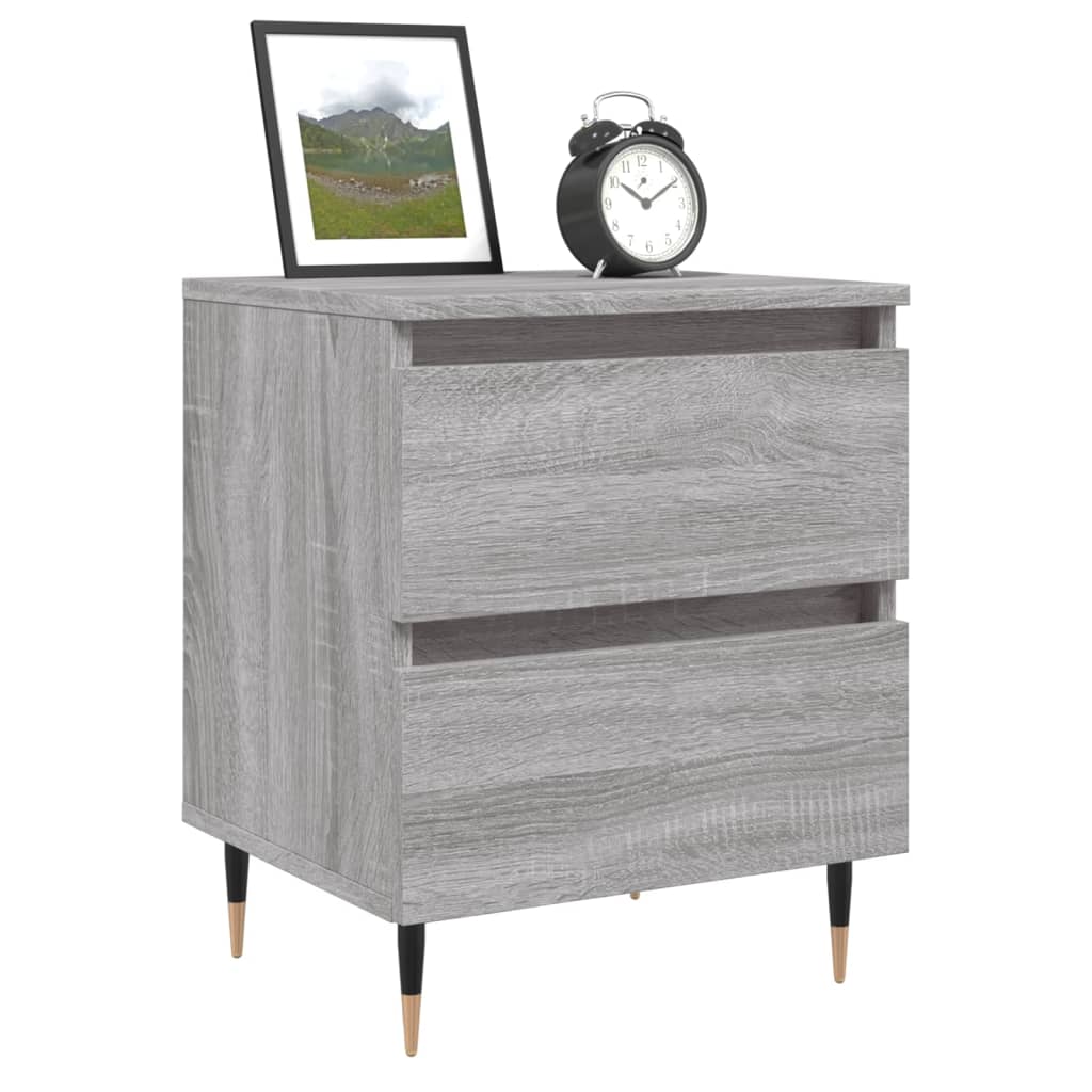 Grey Sonoma Bedside Cabinet 40x35x50 cm - Engineered Wood