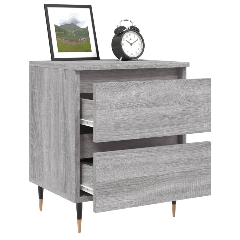Grey Sonoma Bedside Cabinet 40x35x50 cm - Engineered Wood