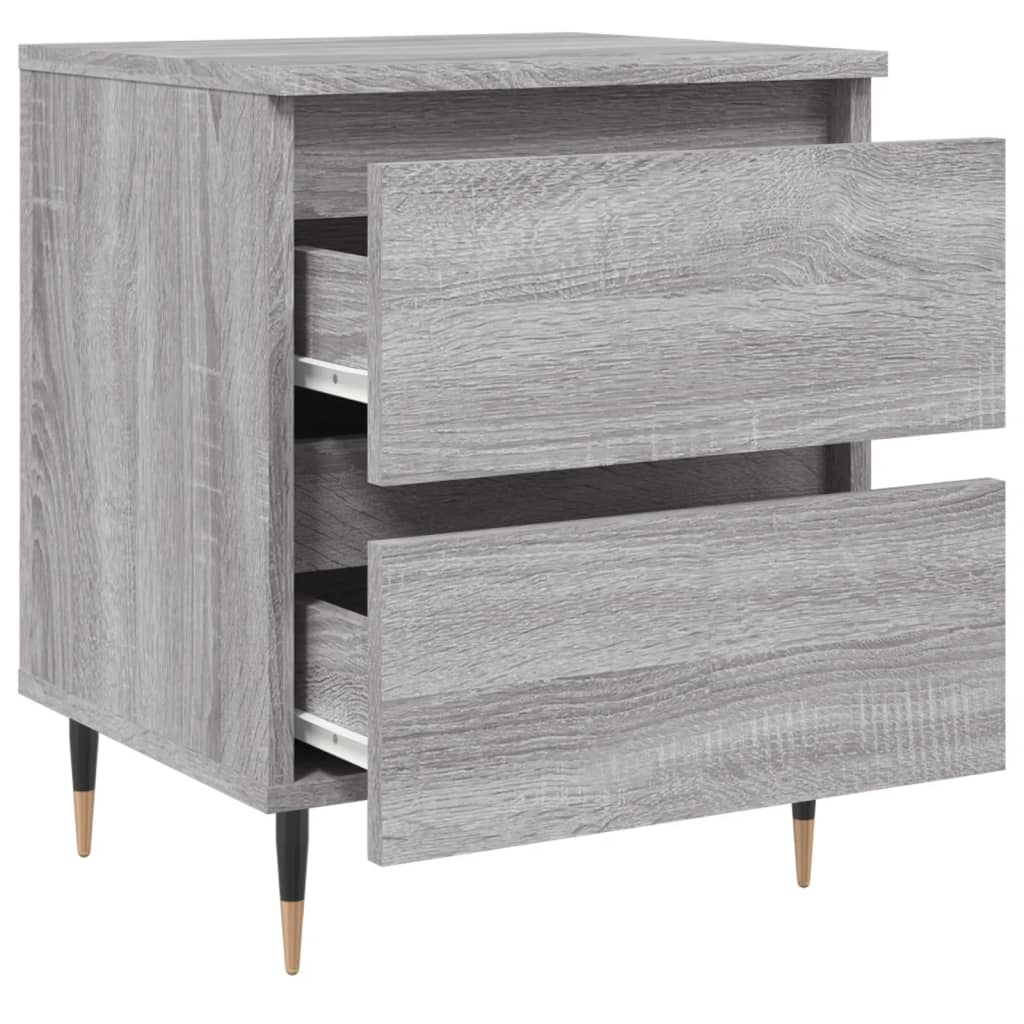 Grey Sonoma Bedside Cabinet 40x35x50 cm - Engineered Wood