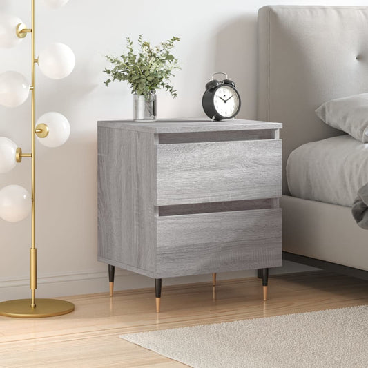 Grey Sonoma Bedside Cabinet 40x35x50 cm - Engineered Wood