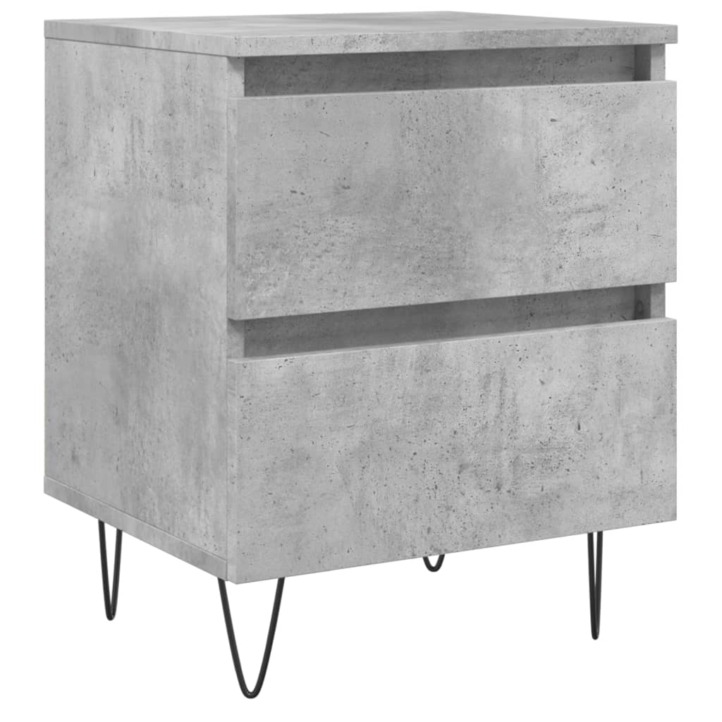 Concrete Grey Bedside Cabinet, 40x35x50 cm, Engineered Wood